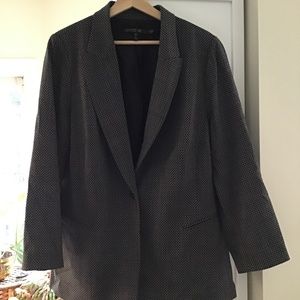 Plus size Classic Blazer s18 wool midweight B&W